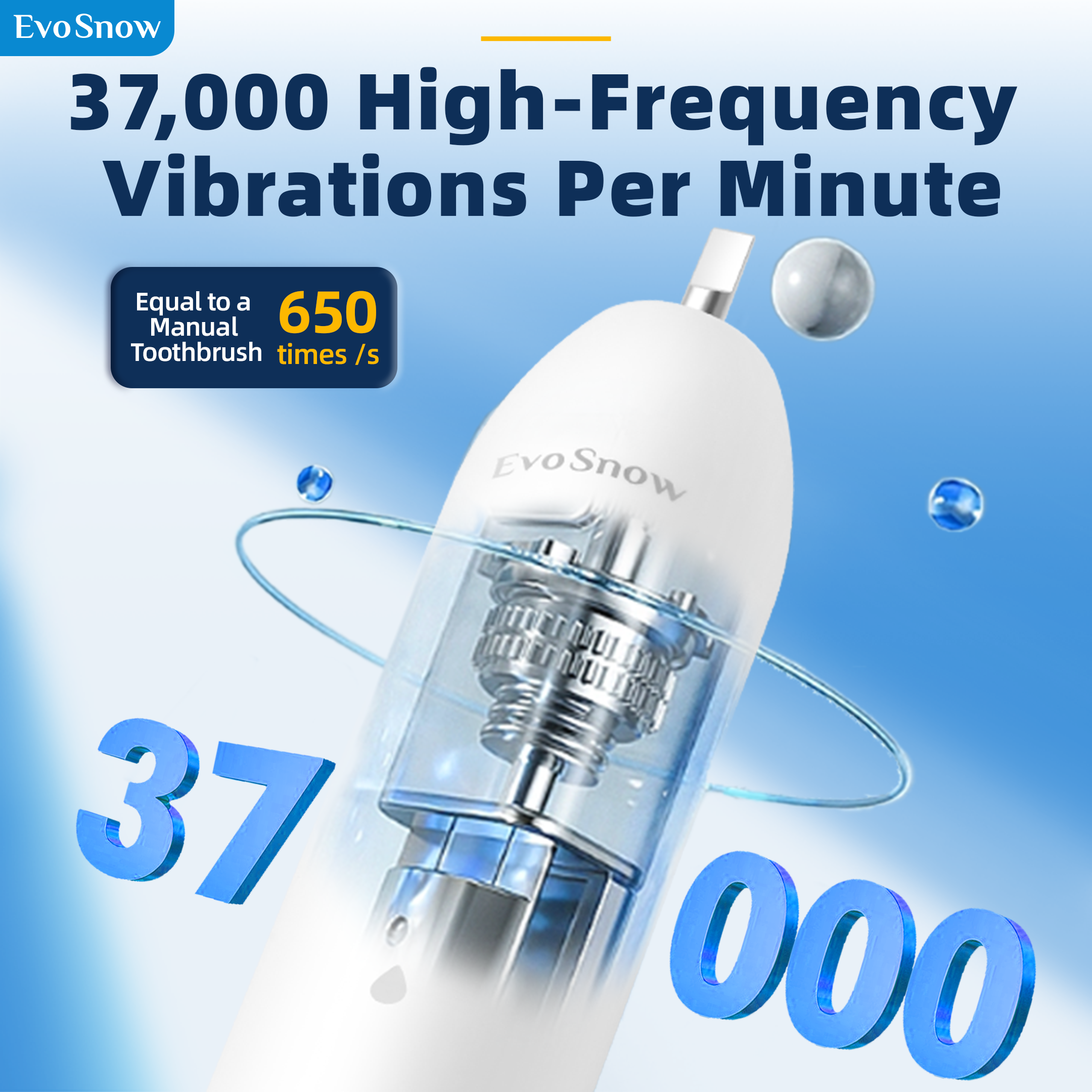 EvoSnow fully automatic sonic electric toothbrush/EvoSnow Ultrasonic Electric Toothbrush