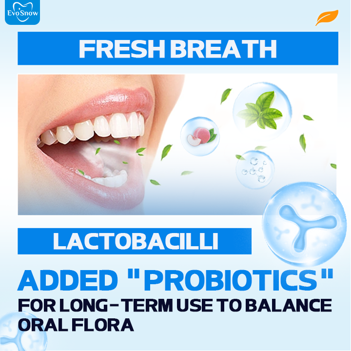 EvoSnow Probiotic Whitening Toothpaste Remove Teeth Stains and Yellowing Baking Soda Toothpast