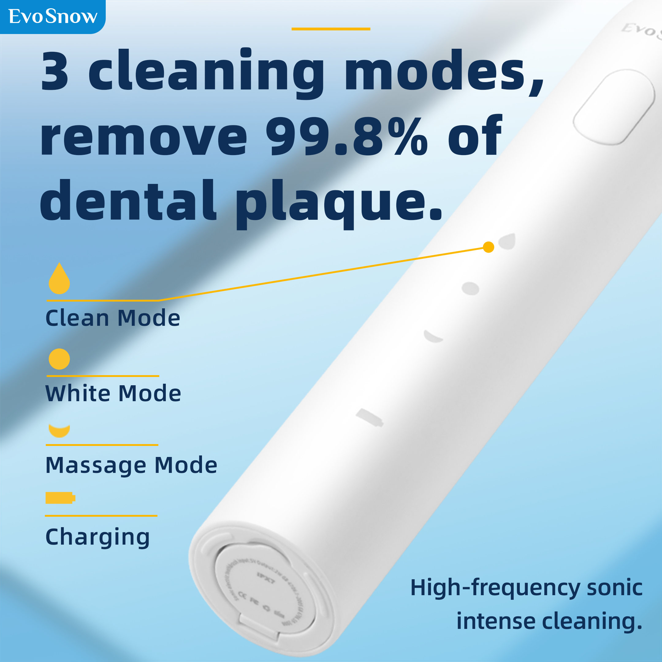 EvoSnow fully automatic sonic electric toothbrush/EvoSnow Ultrasonic Electric Toothbrush