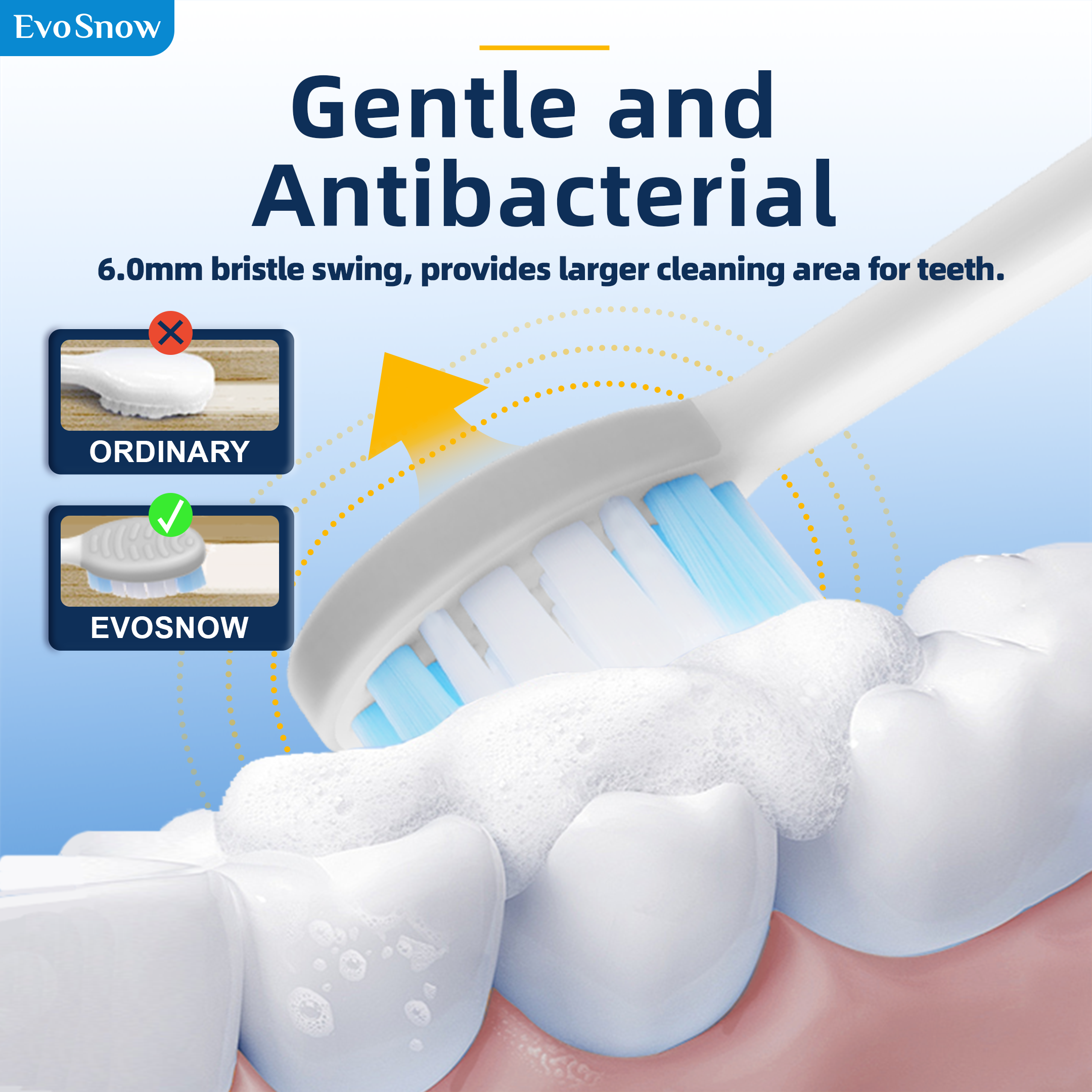 EvoSnow fully automatic sonic electric toothbrush/EvoSnow Ultrasonic Electric Toothbrush