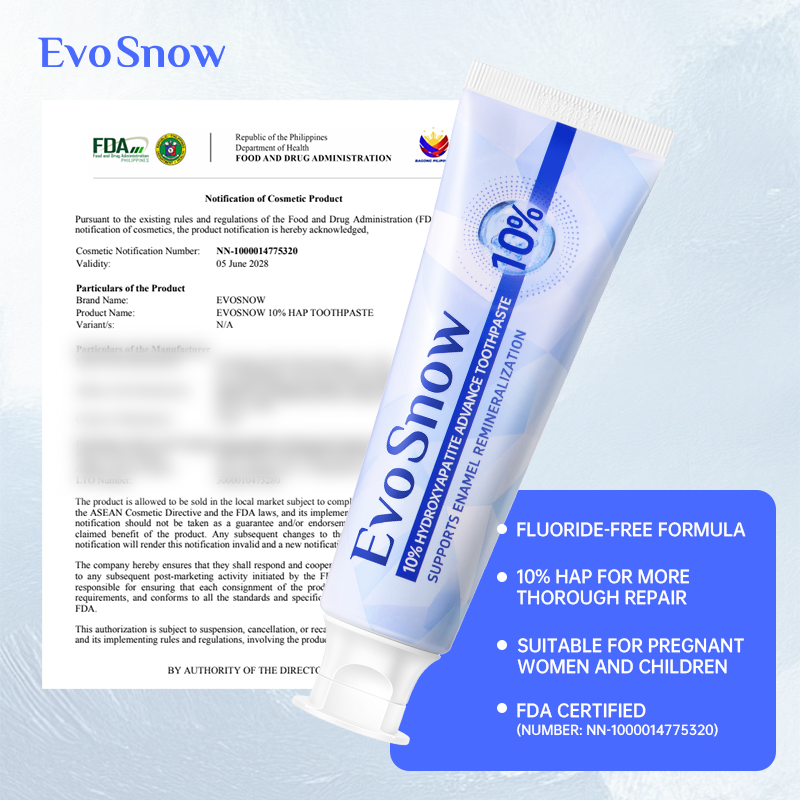 EvoSnow 10% HAP Toothpaste 100g Blueberry Mint | Enamel Repair, Whitening, Sensitivity Fresh Breath